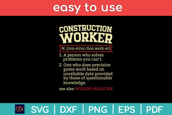 Construction Worker Funny Definition Svg Review
