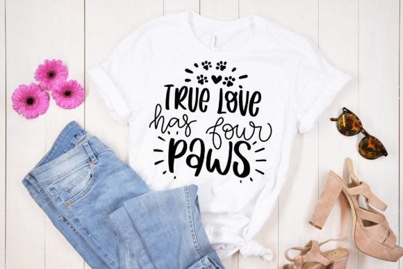True Love Has Four Paws Funny Cat SVG Review